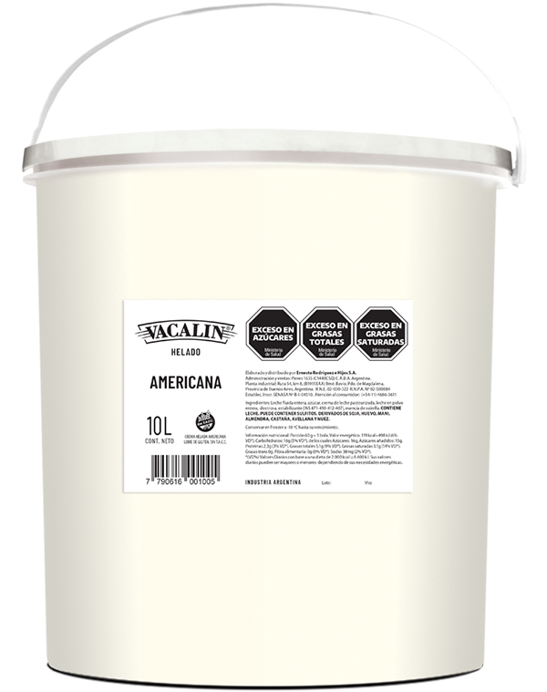 Helados Envase de  10lts